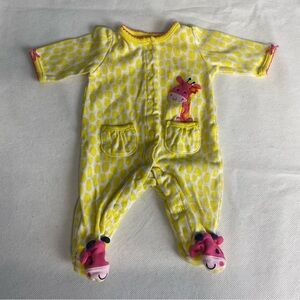 Carter's Yellow Giraffe Footed One Piece